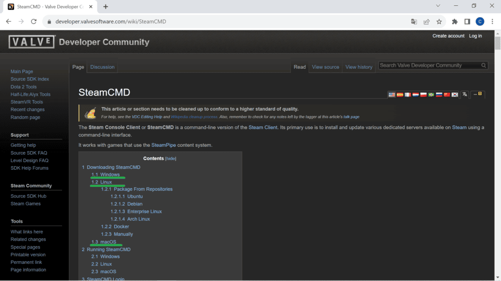 SteamCMD Server CS 2