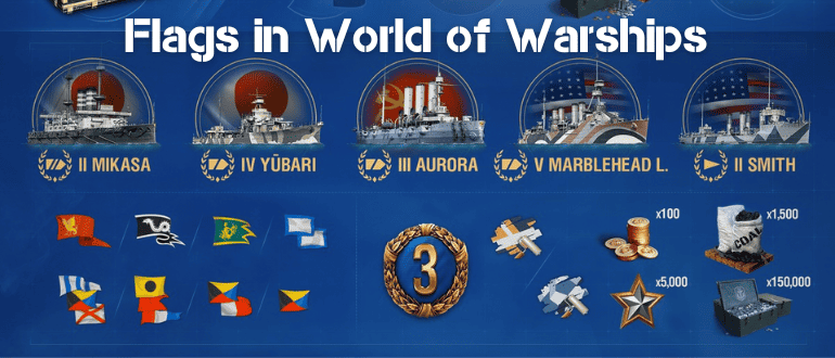 Flags in World of Warships
