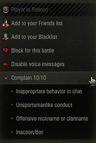 How to Report in WoT