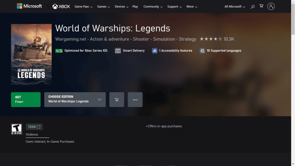 World of Warships: Legends Xbox