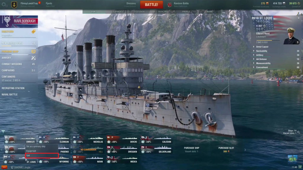 Sell a Ship on WoWs