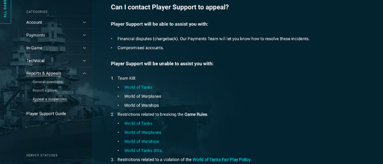 Appeal Ban in World of Warships