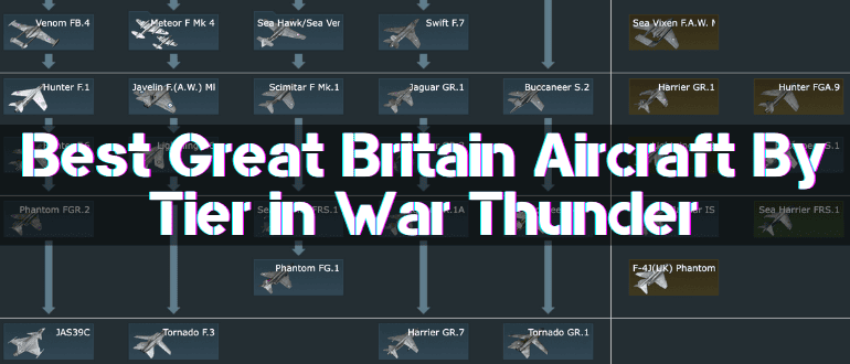 Best Great Britain Aircraft By Tier in War Thunder