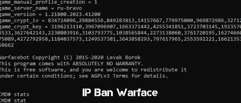 IP Ban Warface