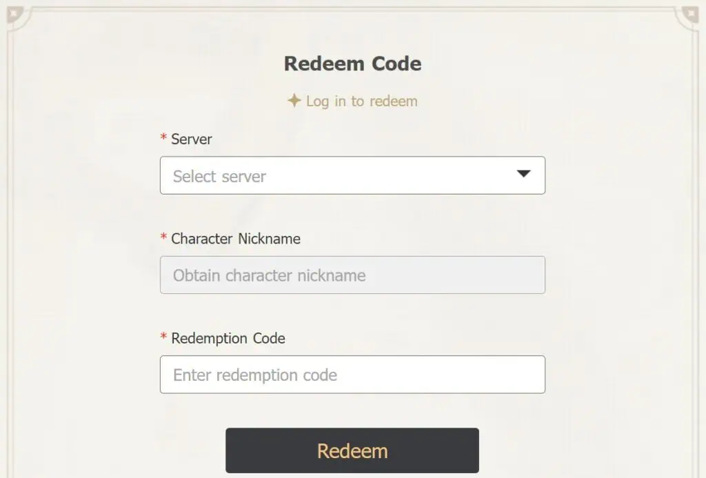 redeem code genshin impact