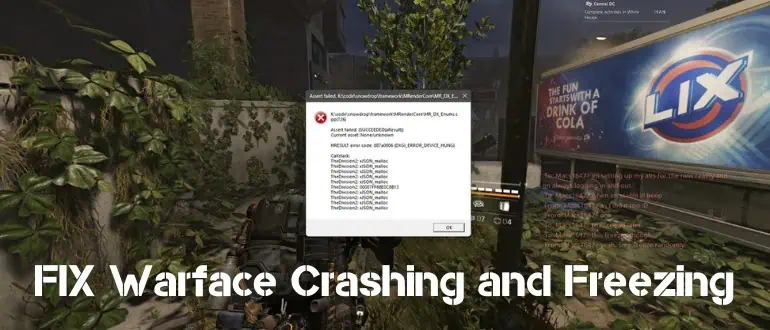 FIX Warface Crashing and Freezing