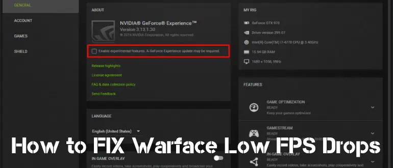 How to FIX Warface Low FPS Drops