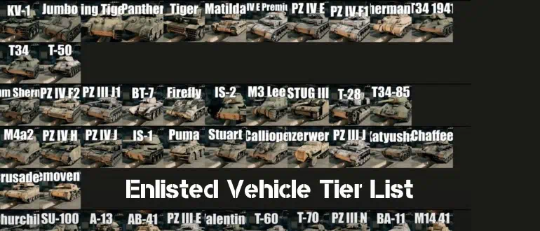 Vehicle Tier List Enlisted